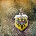 Charm - Travel Shield - Heilbronn - Silver Charm - Germany - Federal Eagle - Enamel - Coat of Arms - Remembrance - Travelers.