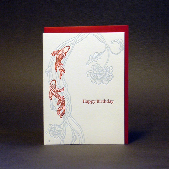 Awesome 30 Koi Card Birthday Month