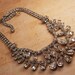 2 Row Vintage festoon bracelet baguettes teardrops and marquise glass stones