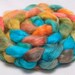 English Teeswater handpainted top roving spin felt 100g