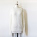 white knit sweater / 80s pullover sweater / large
