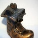 Vintage Boot Shoe Coin Bank Metal AS IS No Bottom Cover