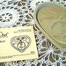 Cookie Mold Pampered Chef Stoneware PEACE ON EARTH Heart with Box and Insert