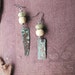 RESERVED Relica - rustic artisan earrings - hand painted finish - artisan beads