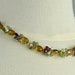 Honey Quartz,Garnet,Moss Aquamarine,Gold AAA Gemstone Necklace