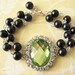 Reserved for Caitlin - Flower Bracelet Green Jewelry Bridesmaid Bracelet Rose Jewelry