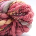 Petals, Naturally Dyed wool, CoilSpun BeeHive Art Yarn, HandSpun HandDyed Yarn, 40 yards