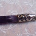 Amethyst Crystal Gemstone Pendant, Silver Chain