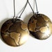 Etched Brass Earth Earrings