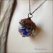 Glass Acorn Necklace - Raku Blues by Bullseyebeads