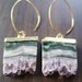 Amethyst Stalactite Druzy Earrings 14k Gold
