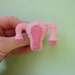Uterus with Fallopian Tubes Brooch