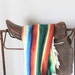 vintage Southwestern navajo saddle blanket / striped Serape /