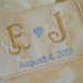 Custom Embroidered Wedding Dress Label French Silk Satin and Gold Thread