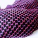 Designer fabric yardage - 3 yds Dior style houndstooth tweed - plum purple black woven wool - pillow making curtain winter fashion fabric