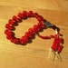 Greek Worry Beads Red Crackled Glass