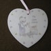 Pretty 1988 Precious Moments Heart Porcelain Christmas Ornament My Deer Friend