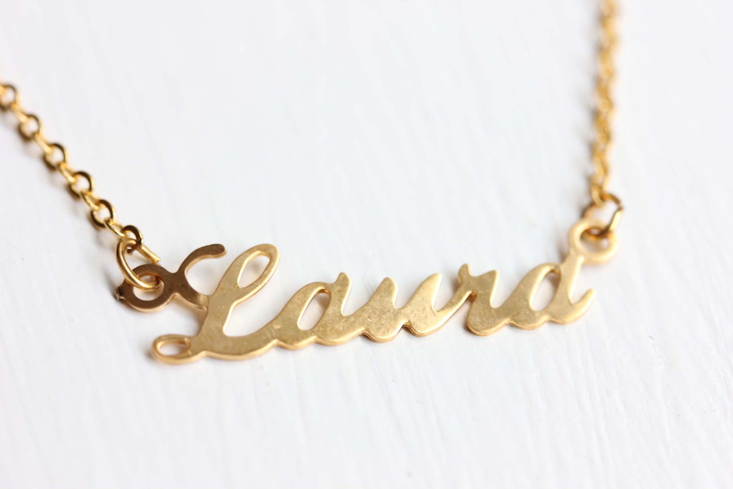 Laura  Name  Necklace Laura  Name  Jewelry  Name  Necklace Gold 