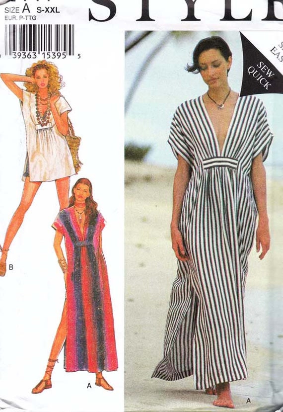 Style Caftan Robe Beachwear Pattern 2441 UNCUT