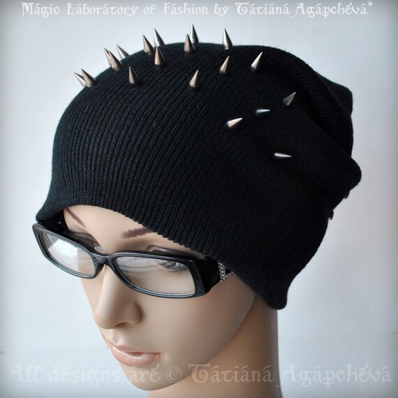 Spikes Beanie Hat Skull Cap Ski knit Fashion Designer Piece