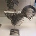 Tin Rooster Folk Art Sculpture Welded Metal Chicken