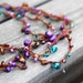 Last Item - Teal and purple - versatile crocheted necklace / bracelet - rusteam ohtteam - Free Worldwide Shipping