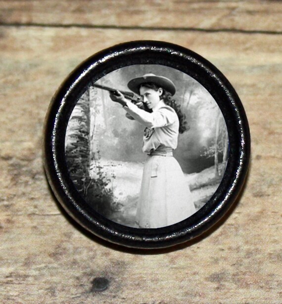 Cowgirl ANNIE OAKLEY Tie Tack or Ring or Brooch pin or Pendant