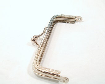 4 x 1.5 inch Nickel Sew-in Purse Frame FREE U S SHIPPING