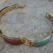 Oriental Design Glass Stone Variety Bar Bracelet