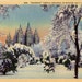 Vintage Utah Postcard - Salt Lake Temple and Grounds in Winter (Unused)