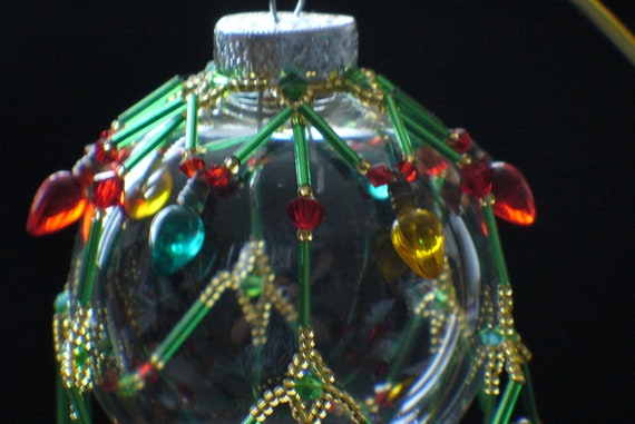 holiday lights beaded ornament cover holiday lights beaded ornament cover