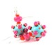 RESERVED Turquoise Blue Hot Pink Earrings, Funky Earrings, Lampwork Earrings, Orange Blue Pink Earrings Unusual Earrings Glass Earrings -