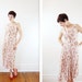 1990s White Floral Corset Dress - S