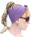 Tie up headscarf, non-slip headscarf, headband - purple