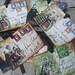 Vintage french fashion postcard tags, set of 8