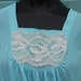 SALE Tiffany Blue Stardust Feminine Lacy Nightgown L/XL