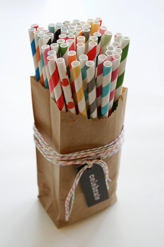 350 Printed Design Paper Straws with Editable PDF File