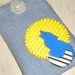 Howling Wolf Organic Cotton IPhone Case Fabric Cell Phone Pouch IPod Sleeve With Earbud Pocket
