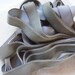 Vintage 1930's-40's French Velvet Ribbon 5/8 inch Antique Elephant Grey