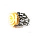 Yellow Swirled Rose Ring - Adjustable Ring. Flower Ring. August Rose Ring.