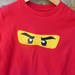 Ninjago Inspired Embroidered Shirt - Red, Green, Blue, White or Black. Boys XS, S, M and Large sizes available