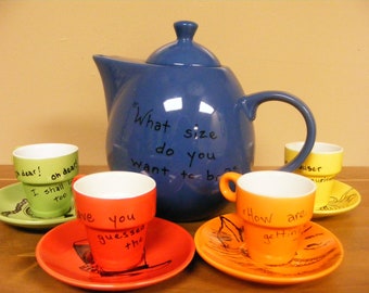 alice in wonderland plastic tea set