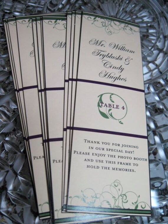 Items similar to Wedding Photo Booth Placecards 2x6 photo frames