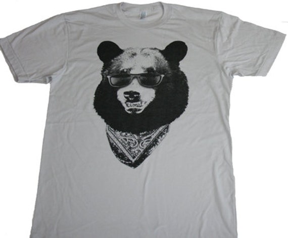 California Gangster Bear with Sunglasses T-Shirt American