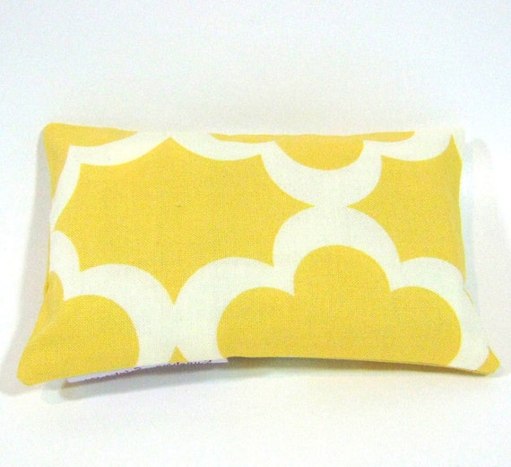 Tissue Pouch- Travel Tissue Case using Taza Tarika Yellow fabric