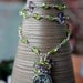 Fine Silver Pendant Necklace with Peridot and Amethyst - Violette