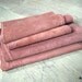 Dusty Pink Suede, Vintage Leather Lot, 4 Pieces, Soft & Genuine, Suitable for all Crafts, Animal Hide Destash, Free Shipping