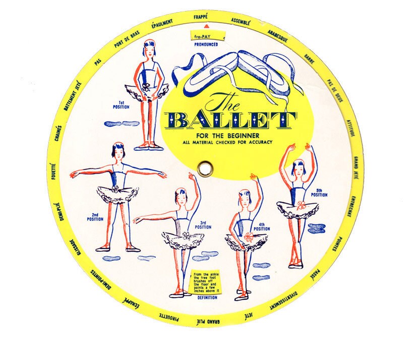 Vintage Ballet Wheel dance instruction aid for ballerina