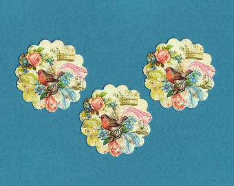 Shabby French Style Envelope Seals Stickers Set of 18