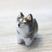 RESERVED- Grey wolf pocket totem figurine